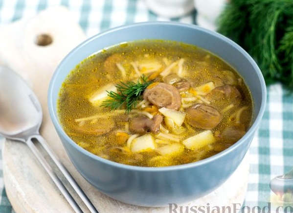 Грибной суп с картофелем